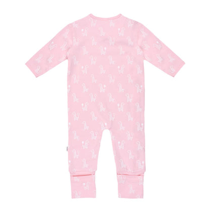 Feetje Strampler mit Klappfuß Giraffe