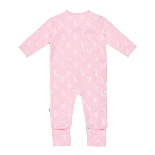Feetje Strampler mit Klappfuß Giraffe