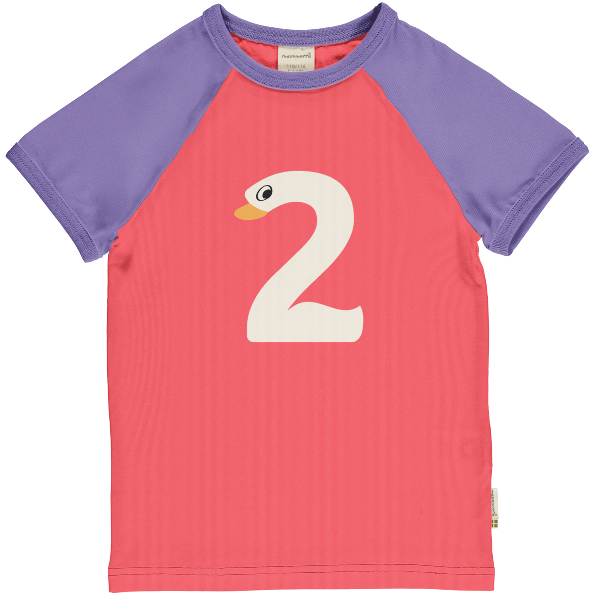 Maxomorra T-Shirt Raglan 2 Jahre GOTS