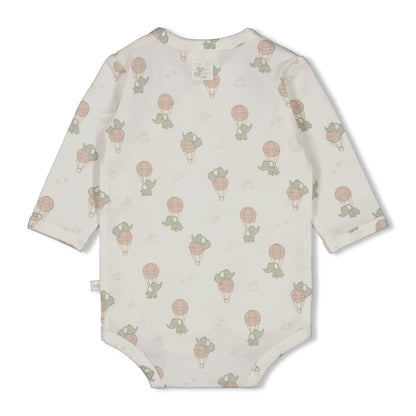 Feetje Wickelbody AOP 'Elephant'
