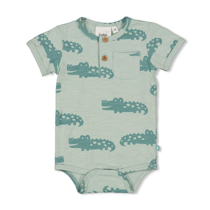 Feetje Body Kurzarm AOP - You Croc my World