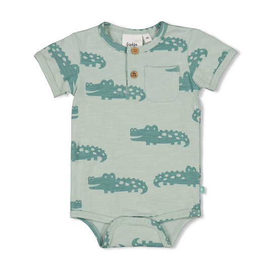 Feetje Body Kurzarm AOP - You Croc my World