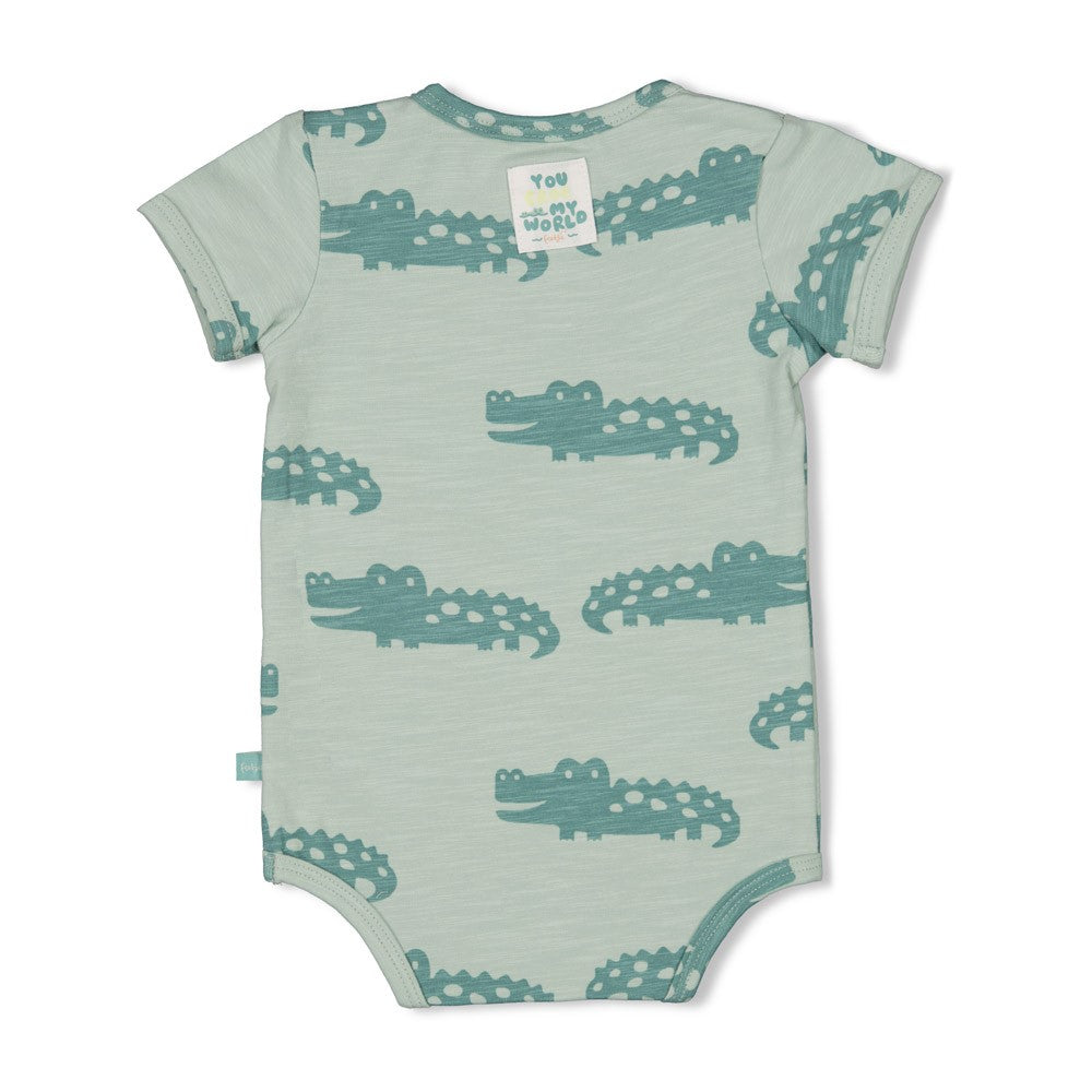 Feetje Body Kurzarm AOP - You Croc my World