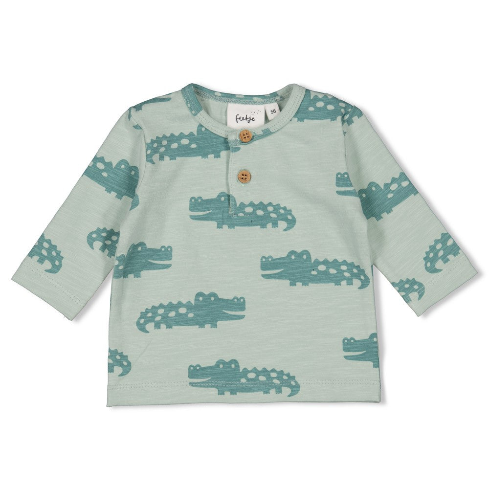 Feetje Langarmshirt AOP - You Croc my World