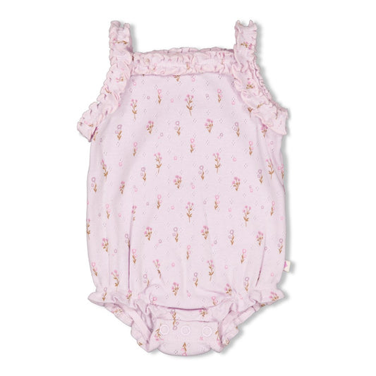 Feetje Gerippter Body Pointelle AOP - Flower Ranch