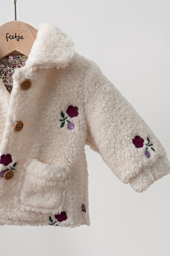 Feetje Teddy Jacke mit Stickerei - Afternoon Tea