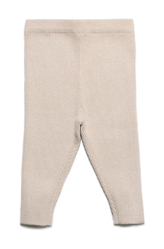 Puri Strickleggings Rippenstrick Natur GOTS