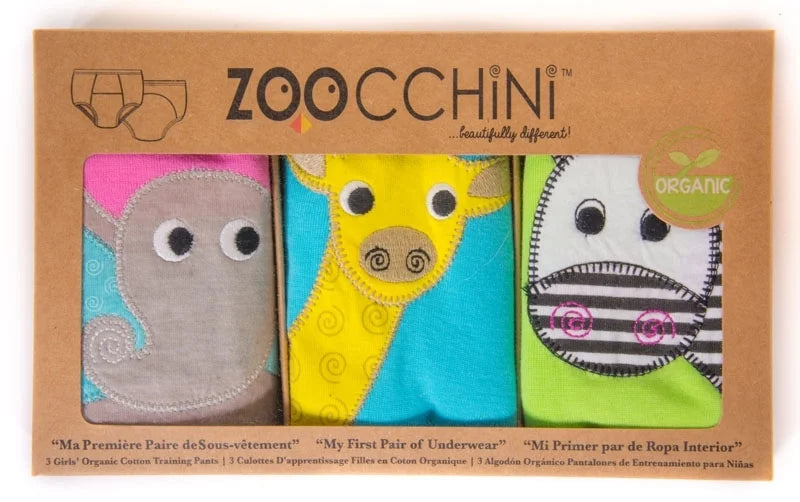 Zoocchini Training Pants Girls aus Bio-Baumwolle - Safari Friends